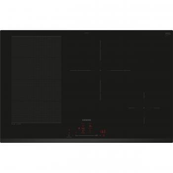 Placa de Inducción Siemens iQ700 EX83RHEC1F, 80 cm, 4 Fuegos, 7400W, Negro, FlexInduction