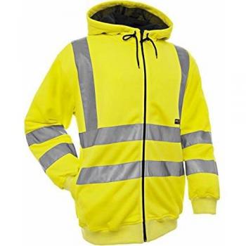 Blaklader High Visibility Zip-Up Hoodie, Yellow, Size M