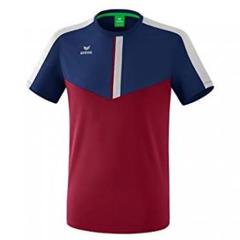 Erima Squad Short Sleeve T-shirt for Children, New Navy / Bordeaux / Silver Grey, Size 164 cm, Male
