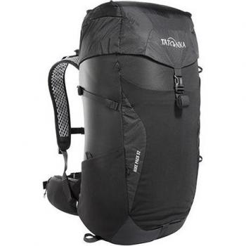 Mochila Tatonka Hike Pack 32L Negra para montaña, capacidad de 32 litros, diseño ergonómico, sistema de ventilación en la espalda, compartimento principal con acceso superior y frontal, bolsillos laterales de m