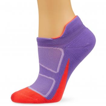 Feetures Mujer Medias, füsslinge, Calcetines Elite Light Cushion No Show Tab, Todo el año, Mujer, Color Viola/Lava, tamaño L/42-46