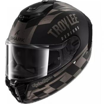 Casco Integral Shark Spartan RS Troy Lee Designs Negro/Antracita/Plata 2XL