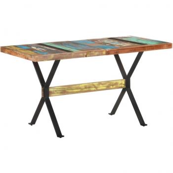 Reclaimed Solid Wood Dining Table 140x70 cm