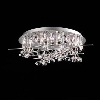 Lámpara de techo Aviance 8 luces cromo pulido/cristal, empotrada, G4, no compatible con LED/CFL