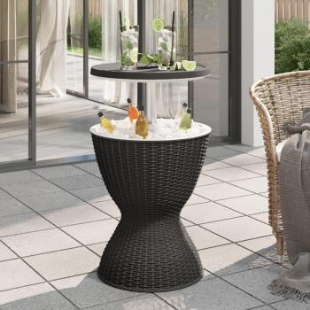 Mesa Nevera 3 en 1 de Polipropileno Negro