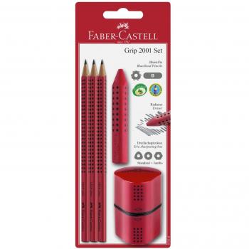 Faber Castell FC-580022 Potloodset Faber-Castell GRIP 2001 Rood