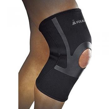 Vulkan Tensión Dinámica Rodillera Rótula Abierta, Hombre, Negro, S