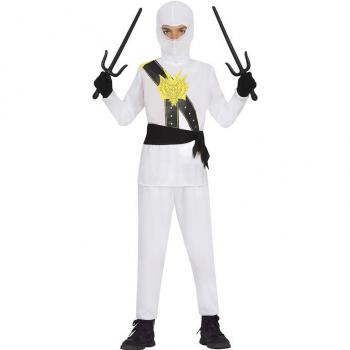 Disfraz de Guerrero Ninja blanco para niños
