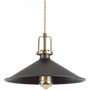 Lámpara colgante Eris-4 Metal Negro 1 bombilla 32cm E27 tipo domo para interior