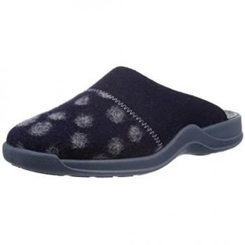 RohdeVaasa-D - Pantuflas cálidas con forro Mujer
, color Azul, talla 36 EU