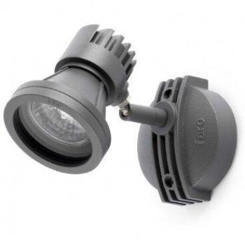 Faro Barcelona 71383 - MINI-PROJECT Proyector, 50W, aluminio y difusor de cristal transparente, color gris