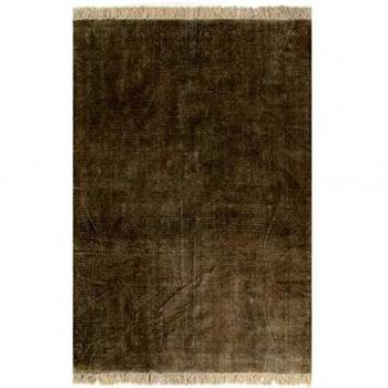 vidaXL Alfombra de Algodón Kilim 160x230cm Gris Topo Decoración Interior Hogar