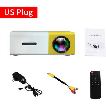 Miniproyector LED YG300, compatible con 1080P, USB y audio portátil para proyección multimedia en el hogar
