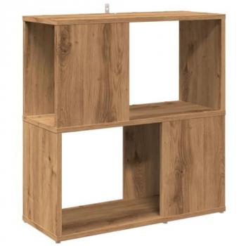 Estantería de madera de ingeniería roble artisan 60x24x63 cm, mueble para libros, armario para libros, estante para libros