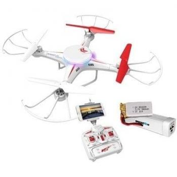 Dron BRIGMTON KIT BDRON 401 WF BDRON-401 cámara HD Wifi + batería + powerbank blanco