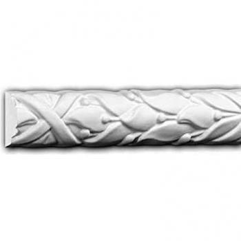 Moldura Decorativa Rococó-Barroca Blanca Profhome 151352 - Dado Rail de 2 m