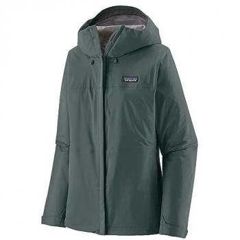 Chaqueta con capucha Patagonia Torrentshell 3L Rain verde oscuro grisáceo mujer - L