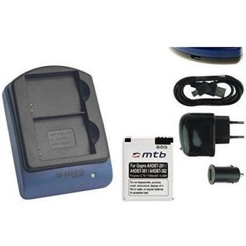 Cargador doble + Batería AHDBT-301/-302 para GoPro Hero3 & Hero3+ 0780-X