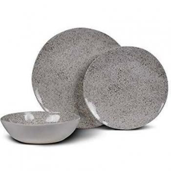 Set de Vajilla de Melamina Natural Stone de 12 piezas