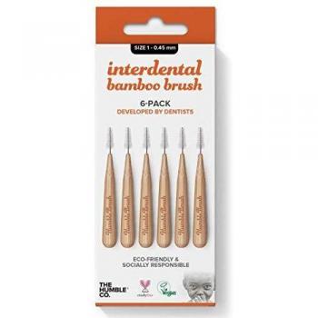 The Humble Co Cepillo Interdental Bambú Talla 1 Naranjathe, 300g, Pack de 1
