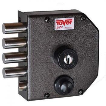 Tover 730AF35IM, Cerradura seg. c/resbalón bombillo seg. 2F35M antibump izqda, marrón