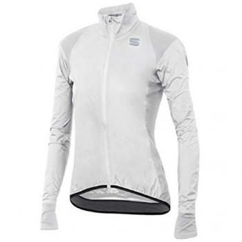 Chaqueta impermeable cortavientos Sportful Hot Pack No Rain blanca para mujer - M