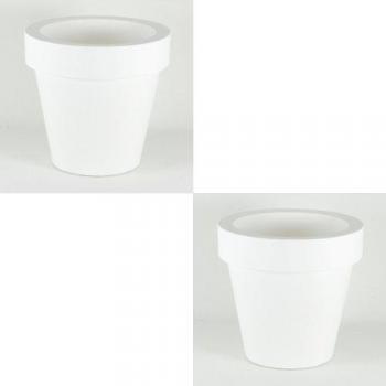 Macetero Redondo Magnolia de Polietileno para Flores y Plantas, Muy Resistente para Interior y Exterior, Estilo Clásico, Varios Colores y Tamaños