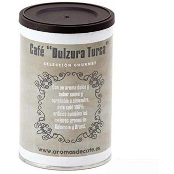 Aromas de Café - Café Dulzura Turca 100% Molido Arábica Aroma Dulce y Sabor Suave a Almendra con Granos de Colombia y Brasil, 100 GR