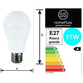 Lampara estandar led e27 17w 6000k de 8 unidades