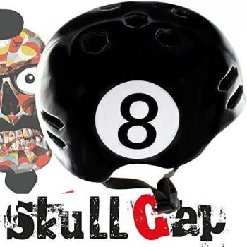 Skullcap Casco de Bicicleta, Black-8, M