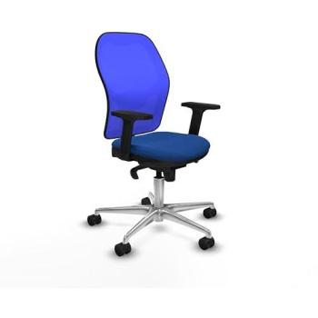 Silla de Gaming Jorquera Azul Ergonómica con Brazos 2D, Base de Aluminio y Ruedas de Nylon 65mm
