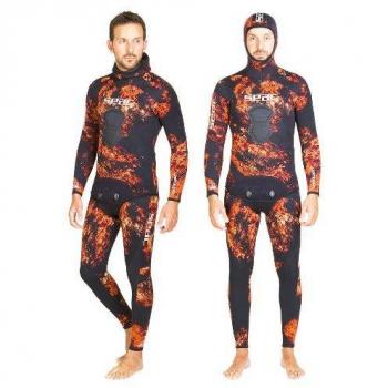 SEAC SUB Traje 5 mm Completa Tattoo Camo Red, Medium