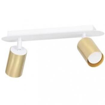 Lámpara de Techo Zen EPIKASA, Acero Blanco con Recubrimiento de Polvo, 42x18x6 cm