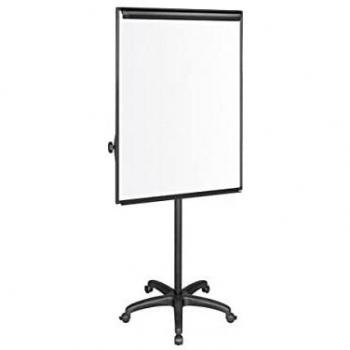 Q-Connect KF04160 - Pizarra móvil, 70 x 100 cm, color blanco y negro