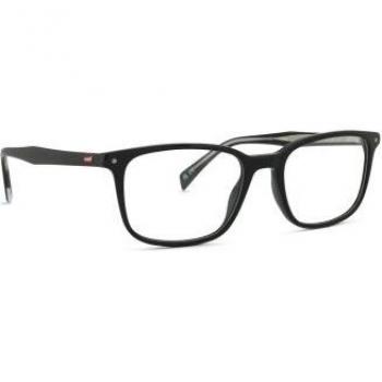 Levi's LV 5053 Rectangular Prescription Glasses - Black and Gray, Plastic, Anti-Reflective