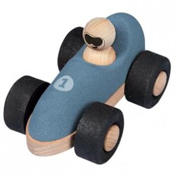 Coche de juguete Korko E-Formula de corcho, respetuoso con el medio ambiente, silencioso, duradero y seguro para niños (azul)