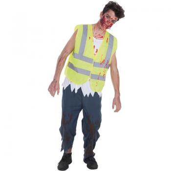 Disfraz de Conductor Zombie con Chaleco para Hombre