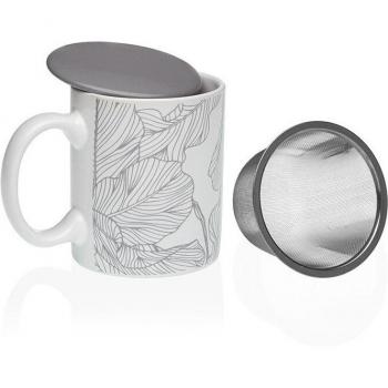 Taza con Filtro para Infusiones Versa Gris Gres