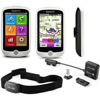 Mio Cyclo 215HC - GPS de navegación para bicicletas con monitor de frecuencia cardíaca y sensor de cadencia y velocidad, Full Europa