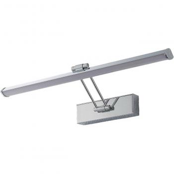 Lindby Sanya lámpara de espejo LED, 60 cm, moderna, plateada, hecha de metal, para cuarto de baño, 1 llama