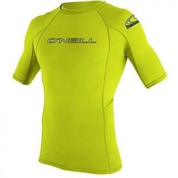 O 'Neill Skins Crew de manga corta básicas del hombre, color 187 LIME, tamaño XS