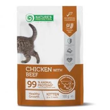 Nature's Protection Kitten Pouch Pollo Con Vacuno 100 Gr