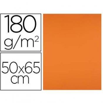 Cartulina 50x65 180g/m2 Naranja fuerte