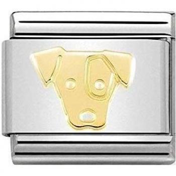 Charm Composable Clásico de Oro 18k Jack Russell para Mujer