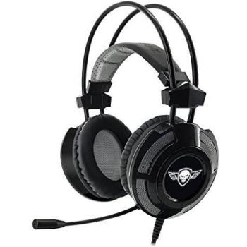 SPIRIT OF GAMER - Elite-H70 - Auriculares de audio PC Gamer Black Edition - Micrófono flexible - Luz de fondo LED blanca fría - Diseño ultra y sonido envolvente virtual 7.1
