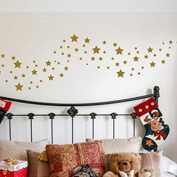 Ambiance Sticker jus-100etoiles_Gold Pegatinas de Pared, Acrílico, Modelo 1, 55 x 35 cm