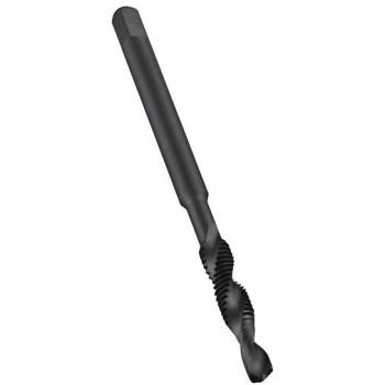 Dormer E650 High-Speed Steel Combined Drill and Tap, Black Oxide Finish, Round Shank With Square End, Modified Bottoming Chamfer, M4-0.7 Thread Size