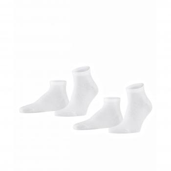 Falke Happy Men's Ankle Socks 2-Pack - White, Size 47-50