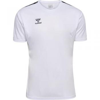 Camiseta de Manga Corta Hummel Authentic PL para Hombre - Color Blanco - Talla 2XL
