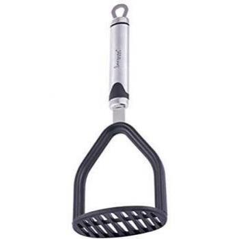 Bergner Machacador de Patata en Acero Inoxidable y Nylon, 28,5 x 10 cm